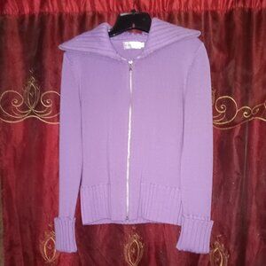 DANA BUCHMAN ZIP UP SWEATER SIZE MEDIUM